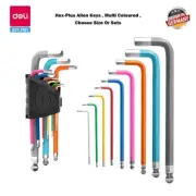 Deli Long Hex Key Wrenches Allen Sets 9 PCS Long Arm Ball End Multicolor Coding