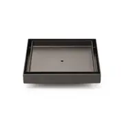 Bathroom Gun Metal 150mm Tile Insert Floor Drain Shower Grate 80mm Waste Outlet