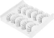 Vaguelly 5 Pairs False Lashes Eyelashes Fake Lashes Eyelash Natural Lashes Thick Colored for Beauty Supplies Fluffy Beginners Individual Lashes Short Black Chemical Fiber