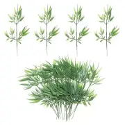 PATIKIL 13" Artificial Bamboo Leaves, 30Pcs Faux Bamboo Leaves Fake Greenery ...