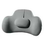 Car Seat Back Lumbar Support Waist Pillow Cushion Memory Foam Gray Accessory 1Pc