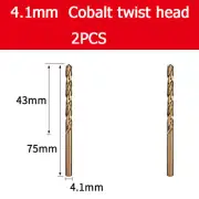 4.1mm Cobalt twist head Hss Twist Drill Bits With Straight Shank