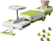 Electric Cleaning Go Kart, Portable Kids Vacuum Cleaner Toy Kart with Music Mode, Cool Lights,Trailer, Indoor & Outdoor Wiggle Car, Ride On Mop Floor Wiggle Car Vehicle for Ages 3-12 Green