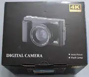 Digital Camera 4K DC101 48MP Resolution, 16x Zoom Auto Focus - Black
