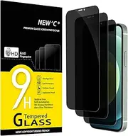 NEW'C 3 Pack Privacy for iPhone 12 Mini Screen Protector (5.4"), Enhanced 28-Degree Privacy Angle, Ultra Durable 9H Hardness, Bubble-Free