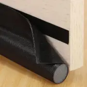 2Pcs 37" Door Draft Stopper, Adjustable One-Sided Under Door Draft Blocker Black