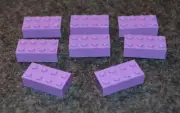 (8) 2x4 Medium Lavender Standard Brick Bricks ~ New Lego Parts ~