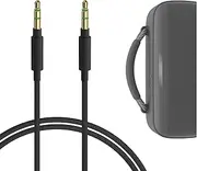 Geekria Audio Cable Compatible with Bose JBL Sony Speaker Cable, (1/8") 3.5mm to 3.5mm Braided Nylon Replacement Stereo Cord (4ft/1.2m)