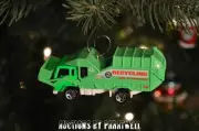 Green Recycle Garbage Trash Refuse Truck Custom Christmas Ornament 1/64 Adorno