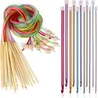 23 Pcs Tunisian Crochet Hooks Set, 11Pcs Aluminum Long Crochet Hooks 2.0-81716