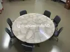 White Agate Center Table, Agate Coffee Table Top, Dining Table Top Hallway Decor