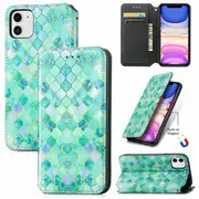 CaseNeo For Apple iPhone 11 Leather Wallet Flip Case With RFID Blocking Credit Card Holder Slots Cover – Emerald