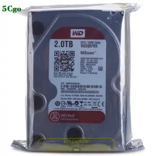 5Cgo【含稅】WD/西部數據 WD20EFRX 2TB 3.5英吋 64M 桌上型電腦監控錄像機NAS專用紅標