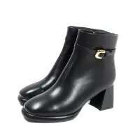 在飛比找蝦皮商城優惠-SNAIL 粗跟短靴 黑色 女鞋 S-6234201 no2