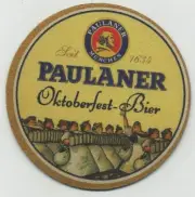 Paulaner Bier COASTER - Munchen Oktoberfest Beer 1634 - Bier Cerveza