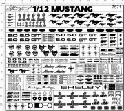 (pre-order)chrome(metal) decals 1/12 Mustang(silver) for model kits 7571E