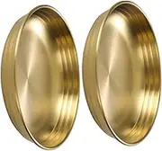 LIFKOME 2pcs Stainless Steel Sauce Dish Trays for Serving Food Chip and Dip Small Sauce Dipping Cups Serving Dishes for Entertaining Dinnerware Dipping Sauce Dish Kimchi with Golden
