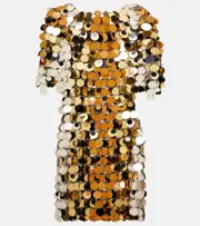 [Rabanne] Rabanne Embellished minidress AU 14 gold