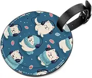 [VTGHDEEQ] Luggage Tags for Suitcases,Travel Tags for Luggage,Bear Cartoon Dogs,2-Pc