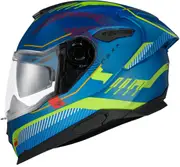 Nexx Y.100R Baron, full face helmet , color: Blue/White/Red/Neon-Yellow , size: S