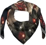 [BWQSKL] Multi-purpose Silk Scarf Headscarf Headband Beach Colored Pebbles Bandana Soft Breathable for Outdoor Travel Gift