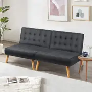 ALFORDSON 2x Sofa Bed Lounge Single Chair Grey