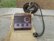 1940's NEW 1949 Sentinel Radio Control Head Black Brown swirl Bakelite