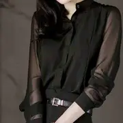 Sheer Shirt Black - M