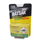 RATSAK Fast Action Throw Packs 100g – 5x20g RTU PACKS, CONTROL RATS & MICE
