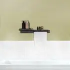 Saccio Modern Metal Floating Bathroom Shelf with Towel Bar & Storage