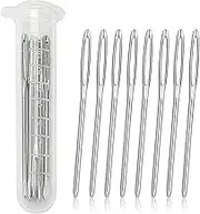 Large Eye Sewing Needles, 20 Pcs Large Eyed Blunt Ended Hand Sewing Darning Needles Easy Thread Big Eye Yarn Wool Knitting Needle 2.3''