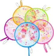 Alipis Portable Hand Fan 5pcs Folding Fans Memory Wire Retractable for Outdoor