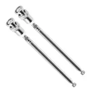 For Mobile Radio 2pcs VHF/UHF/AM/FM 7 Sections BNC Connector Telescopic Antenna