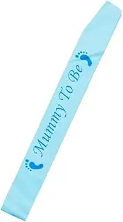 BRIGHTFUFU Ceremonial Shoulder Strap Satin Party Sashes for Baby Shower Sash Ribbon Footprint (Random Pattern)