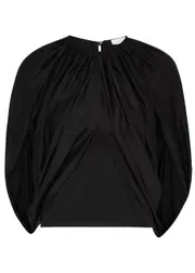 Rabanne Draped Cape-effect Stretch-jersey top - Black - 38 (UK10 / S) 38 (UK10 / S)