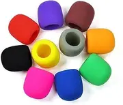Alasum 8pcs Microphone Covers Mic Cover Foam Windscreen Breathable Sponge Pads for Standard Mics Replacement Socks for Ktv Dance Stage Performance