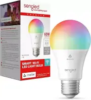 Sengled LED Smart Light Bulb (A19), Matter-Enabled, Multicolor, Works with Alexa