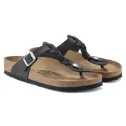 NIB Birkenstock Gizeh Braided in Black 1021349 Regular width
