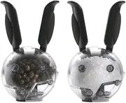 Chef'n Mini Magnetic Salt & Pepper Grinder Set | Compact & Stylish w/One-Handed Operation | Ergonomic Design Fits Comfortably | Features Rare Earth Magnets | Durable Zinc & Ceramic Rasps