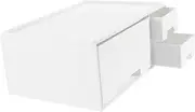 Angoily 1Pc White Monitor Holder with Computer Screen Elevated Rack for Office Home Durable Storage Shelf for Stationery Sundries Space Saving Design