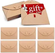 HANSGO 100Pcs Premium Gift Card Envelopes, 4 x 2.8 inch Mini Greeting Cards, Small Gift Card Holders with Heart Shaped Clasp, Mini Envelopes for Note Cards, Weddings Holidays Baby Showers Birthdays