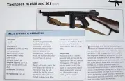 Thompson M1928 Submachine Gun Picture Out of Print Spec Sheet Article Display