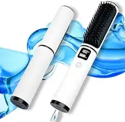 RMERVE Cordless Hair Straightener Brush, Portable Straightening Brush, 5000mAH Battery with USB-C Charging, Anti-scald, Size 9.29 x 1.4 inches, Preferred Gifts for Women