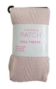 BNWT Pumpkin Patch Brand Girls 2 to 3 Years Winter Knit Pink Footed Style Tights