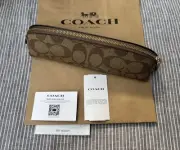 Coach Coach Brown Pen Case Signature #091ba9
