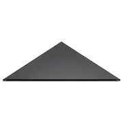 10 x10 Triangle Corner GRAY Tempered Glass Shelf - Flat Edge - 3/8" thick