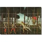 Sandro Botticelli Mythology Tile Mural PT00683. 72 x 48 (24) 12x12 tiles