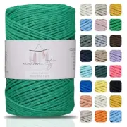 , Cotton Macrame Cord 2mm x 195 Yards (590 feet) 2mm Recycled Benetton Green