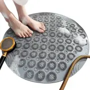 Textured Surface Round Non Slip Shower Mat Anti Slip Bath Mats with Drain Hol...