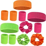 [BIUDECO] Boys Girls Sports Accessories 3 Elastic Headbands 6 Wristbands Boys and Girls Sweatband Set Mini Soccer Balls